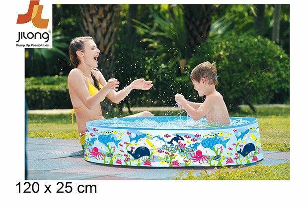 Piscina Gonfiabile 120cm Fondo Del Mare Bambini Giardino Estate dfh