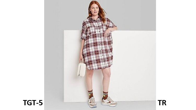 Women's Ascot + Hart Plaid Graphic Button-Down Dress - Multicolor, Size X-Small