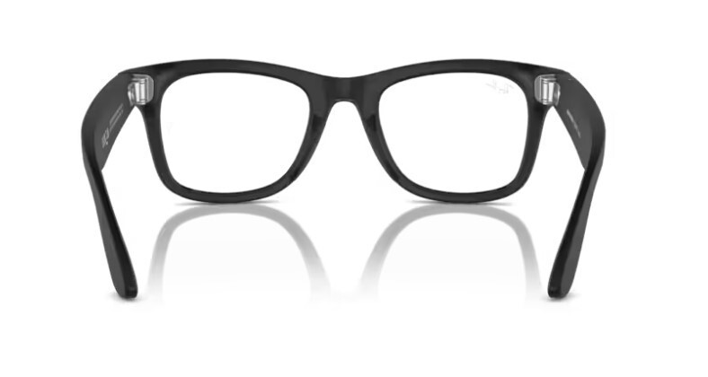 Pre-owned Ray Ban Ray-ban Meta - Wayfarer Smart Glasses - Shiny Black, Clear/green Transition