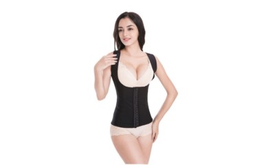 WERRIBEE EXTREME FIT BLACK SHAPE DEFYING WAIST & BUST TRIMMER SIZE: M/L