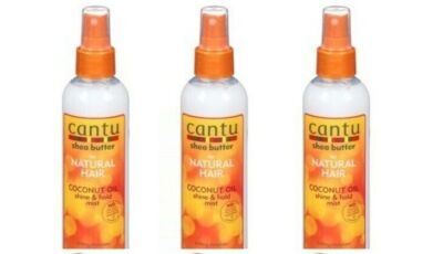 BL Cantu Natural Hair Coconut Oil Shine And Hold Mist 8.4 oz Spry - THREE PACK