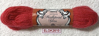 Scovill Dritz Australian Needlepoint Yarn Virgin Wool 1 Skein 40 Yrds Strawberry