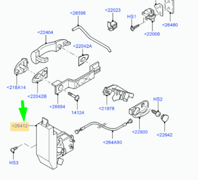 FORD MONDEO MK2 Rear Right Door Lock 2S4A-A26412-EB 4692463 NEW 