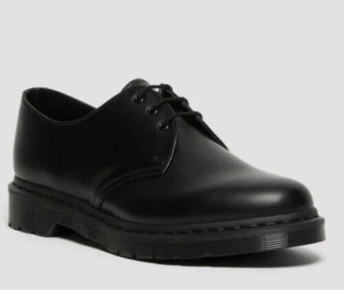 DR. MARTENS 14345 OXFORD SHOES UNISEX BLACK SMOOTH SIZE 9