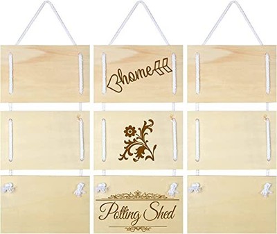 3 Set Wood Plaques For Crafts Hanging Wood Pall...