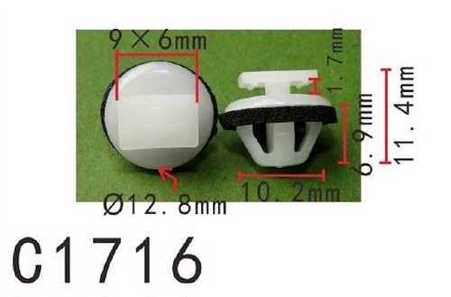 20pcs Fit Nissan 76882EW00B Door Trim Panel Push-Type