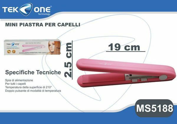 Mini Piastra Per Capelli TeKone Ms5188 Acconciatura Lisci Mossi HairStyle hsb