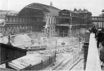 Construction work at the Gare de lEst Paris France 1935 Old Historic Photo
