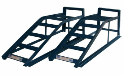 Pair of 2 Tonne Car Metal Ramps 2000kg 2T Vehicle Garage Tools Blue Cougar CR2