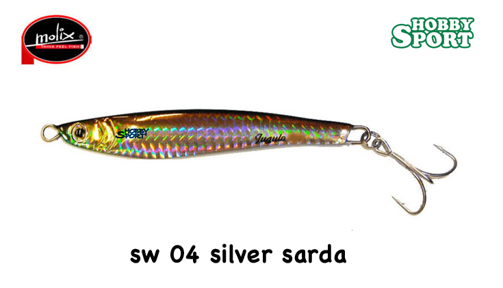 MOLIX  JUGULO CASTING 40 GR SW 04 SILVER FLASH SARDA ORIGINALE SPINNING MARE