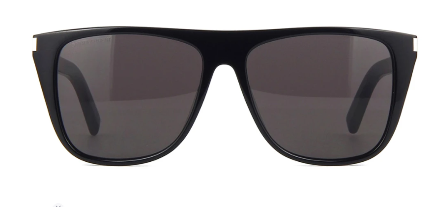 Pre-owned Saint Laurent Sl 1/f 001 Black Square Unisex Sunglasses