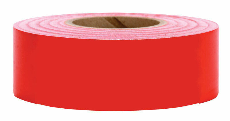 C.H. Hanson  1800 in. 300 ft. L x 1.2 in. W Plastic  Flagging Tape  Red