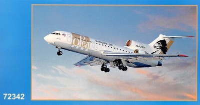 Amodel 72342 Plastic model airplane kit Scale 1:72 Yakovlev Yak-42D ''Orel avia''