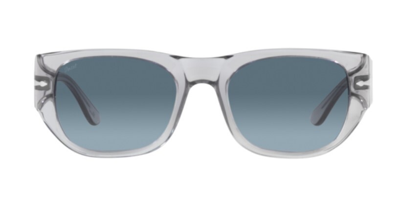 Pre-owned Persol 0po3308s 309/q8 Transparent Grey/azure Blue Gradient Unisex Sunglasses