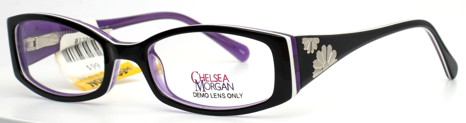 ୨୧ページ(チェンエラ6セット(12枚)) CHELSEA MORGAN CMM1008 Black Girls Kids Rectangle Eyeglasses
