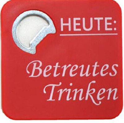 ✅ Untersetzer mit Flaschenöffner Glas,Bierdeckel lustiger Spruch Geschenk Männer