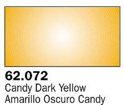 Vallejo Candy Dark Yellow Premium (60ml Bottle) - Hobby and Model Acrylic Paint