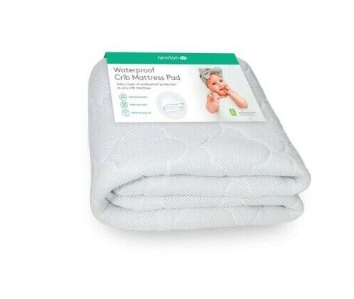 NEWTON WATERPROOF MATTRESS PAD CRIB STANDARD WHITE WASHABLE 