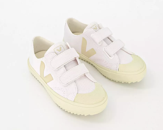 Veja Kids V-12 touch-strap sneakers - White