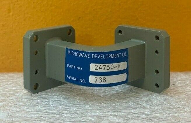 Microwave Development 24750-e (wrd-750)7.5-18 Ghz, 90° Waveguide E Bend. Tested!