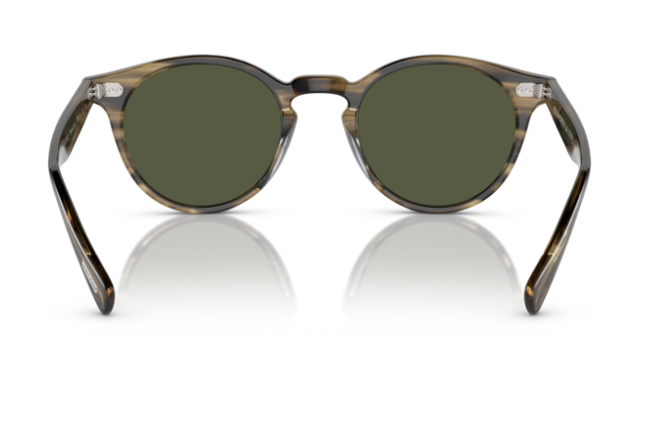 Pre-owned Oliver Peoples 0ov5459su 179152 Olive/green Round Men's Sunglasses