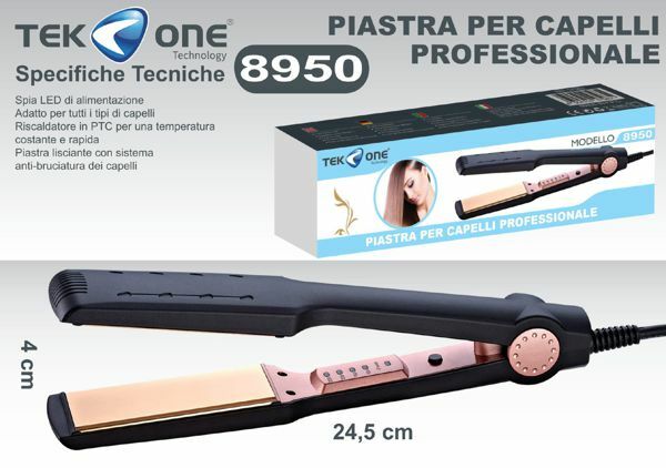 Piastra Capelli TeKone 8950 Ferro Liscia Capelli Alluminio Hair Stylist hsb