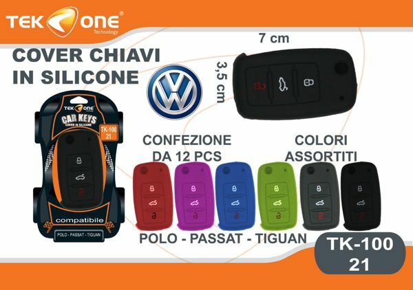 12 Pz Cover Guscio Silicone Chiave Telecomando VolksWagen Tiguan Polo 21 hsb
