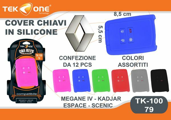 12 Pz Cover Guscio Silicone Chiave Telecomando Renault Megane Kadjar 79 hsb