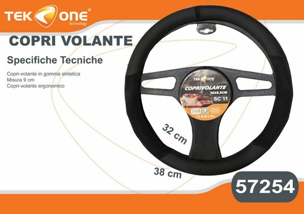 Coprivolante Copri Volante TeKone 57254 Auto Nero 38cm Con Presa Comfort hsb