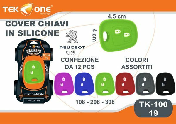 12 Pz Cover Guscio Silicone Chiave Telecomando Peugeot 108 208 308 19 hsb