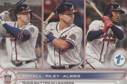 2022 Topps Series 1 1st Edition - Adam Duvall Austin Riley Ozzie Albies #181