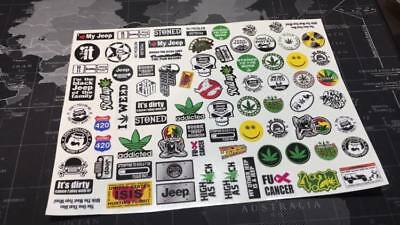 1/24 1/18 scale RC stickers decals - TRX4M SCX24 Jeep Weed 420 crawler