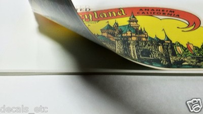 Disneyland, California Vintage Style Travel Decal / Vinyl Sticker, Luggage Label