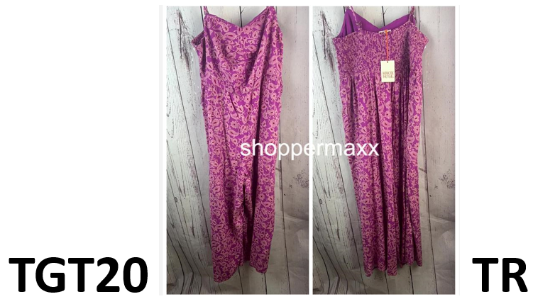 Women's Sleeveless Jumpsuit - Knox Rose, Magenta Floral, Size XX-Large