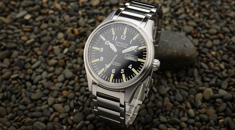 Pre-owned Epoch Men Automatic Watch Luminous Mechanical Wristwatch 10atm Waterproof Nh36