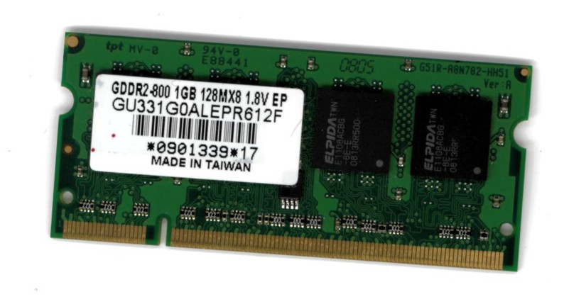 1gb Ddr2 Arbeitsspeicher Ram Gddr2-800 128mx8 1.8v Ep â Kompatibel Mit Asus X73s