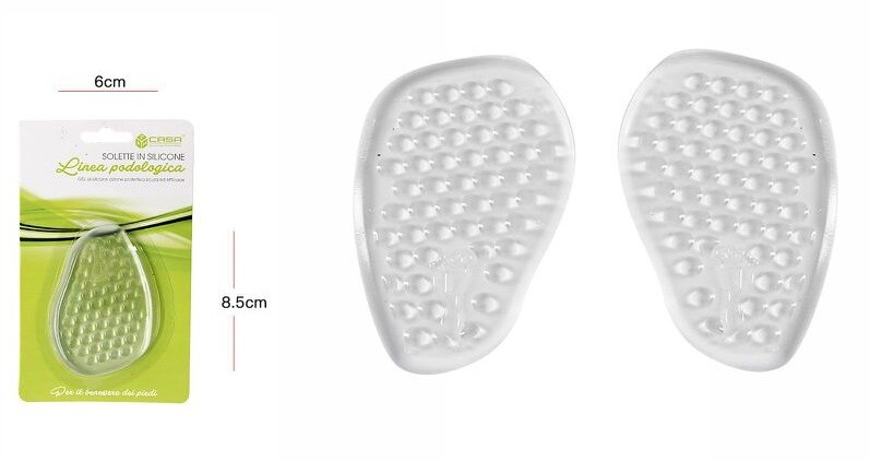 Coppia Solette Gel Silicone Morbido Cura Protezione Sottopiede Piedi 64440 dfh