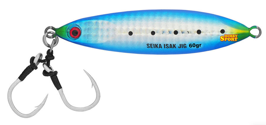 SLOW PITCH ISAK JIG 60 GR COLORE 04 BLUE SILVER SEIKA TUBERTINI MARE BARCA