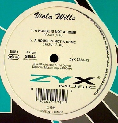 Viola Wills - A House Is Not A Home (12'') G+ - 3323213859