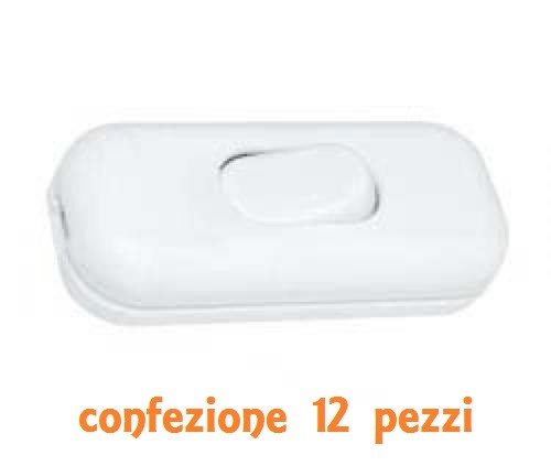 Set 12 Pezzi Interruttore a 2 Vie Per Lampade Bianco 250V 2A linq