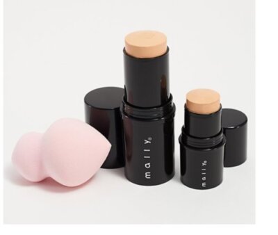 Mally QUICK FIX Foundation + Concealer Stick Home & Away w/ Applicator in LIGHT