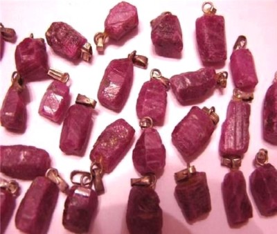 Ruby Crystal pendants all natural red ruby crystal w/bail 2 crystals per winner