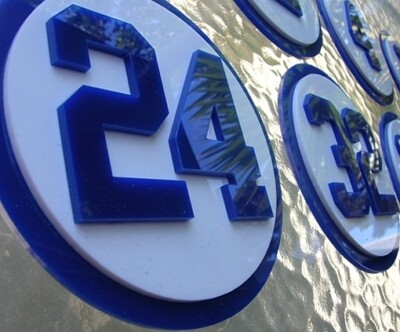 Sandy Koufax 3D retired number sign DODGERS 32 LOS ANGELES Jersey Scully