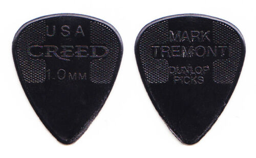 Creed Mark Tremonti Molded Black Guitar Pick - 2002 Weathered Tour