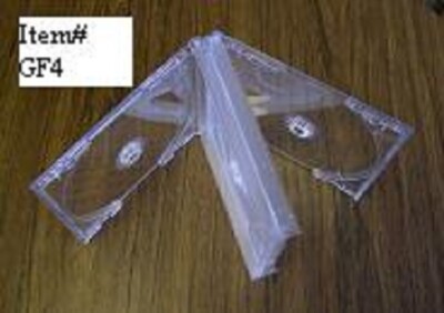 25 PCS 24MM Multi-4 Quad CD Jewel Case/Box with Clear Tray-GF4 