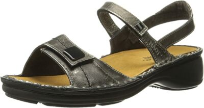 

Женские сандалии Naot Papaya на танкетке, металлическая кожа, Metal leather