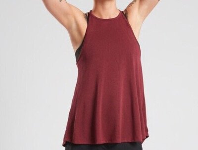 Athleta Breezy High Neck Tank Top Red Size XXS New Without Tags