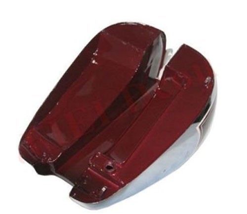 BSA B31 B33 Plunger Cherry Painted With Chrome Plated Petrol Fuel Gas Tank 