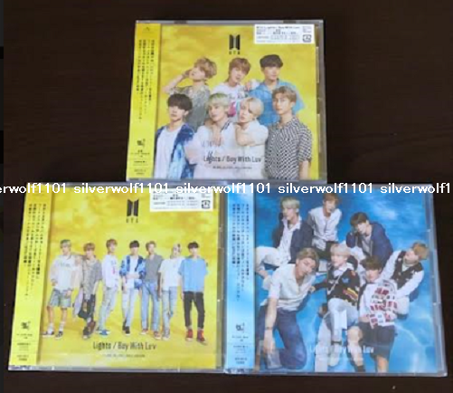 BTS Lights Boy With Luv Limited Edition A B C set 3 CD+2 DVD