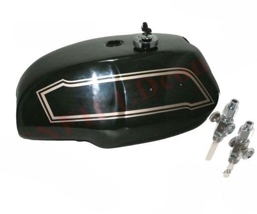 Fits Triumph T14ov T140e Bonneville Jubilee Green Fuel Gas Tank With Cap & Petcock